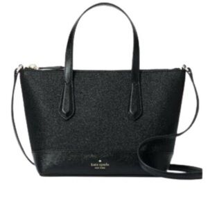 Kate Spade Lola Black Glitter Satchel Bag NWT